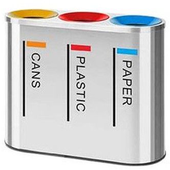 Hydra Trio Stainless Steel Dustbin