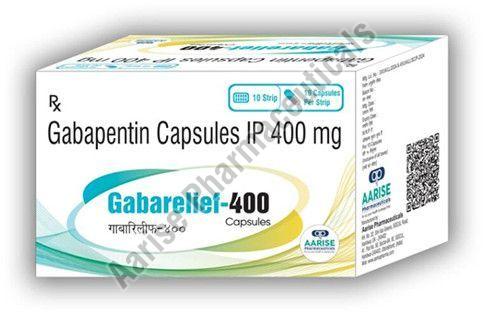 Gabapentin Gabarelief 400 Capsules, Packaging Size : 10X10 Pack