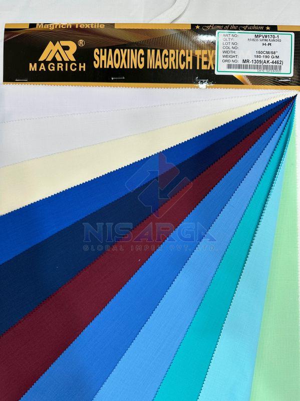 181 G/m Plain Polyester Viscose Suiting Dyed Fabric