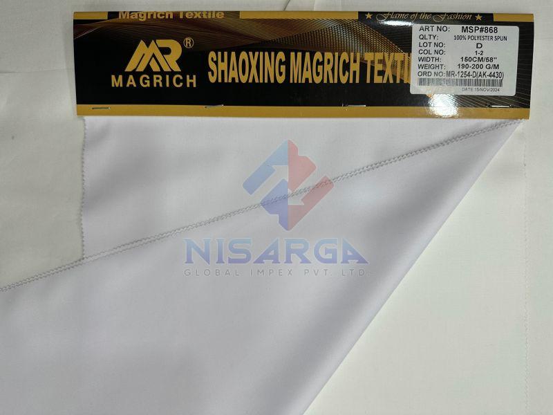 190 G/m Polyester Spun Fabric