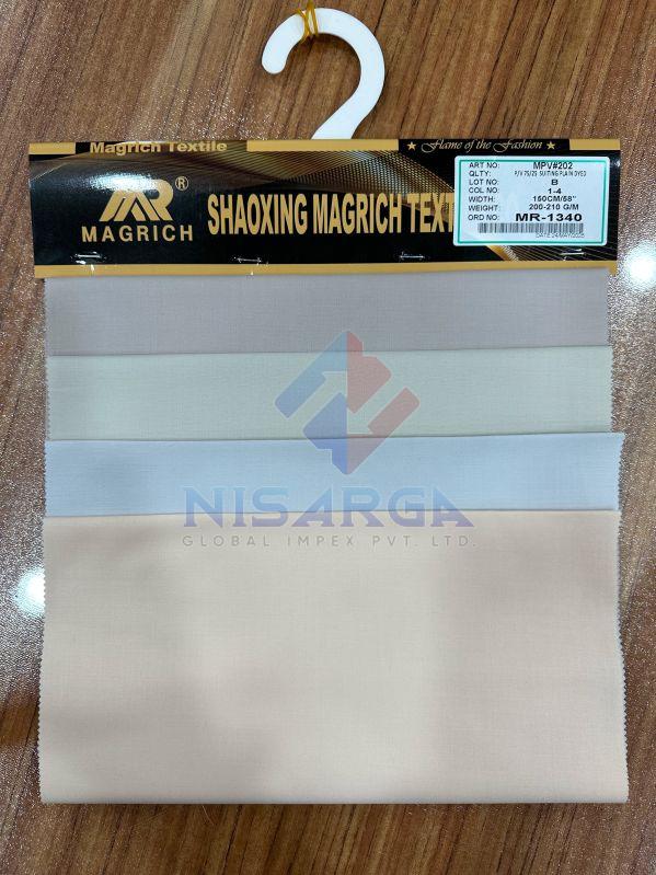 200 G/m Plain Polyester Viscose Suiting Dyed Fabric