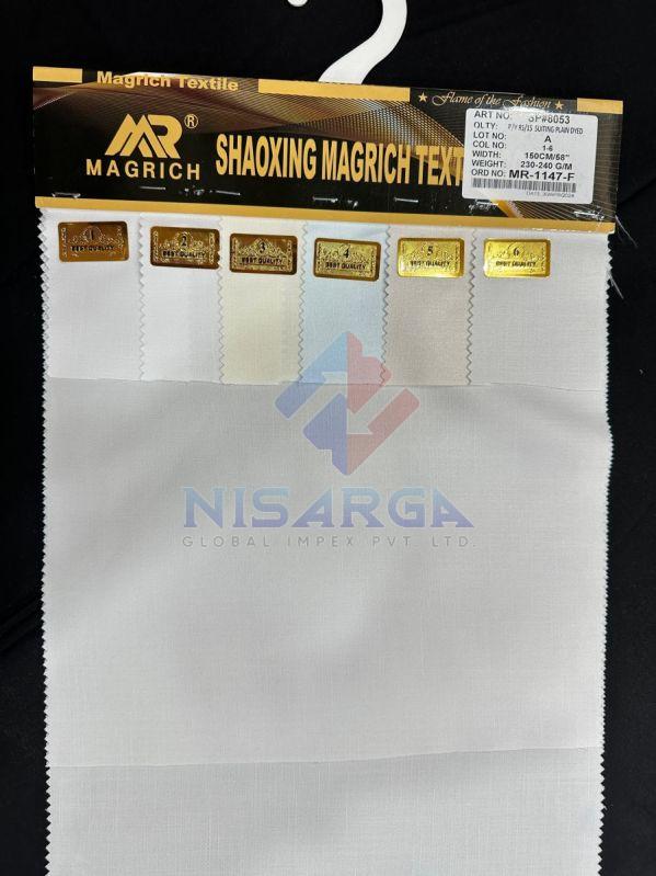 212 G/m Plain Polyester Viscose Suiting Dyed Fabric