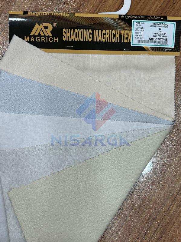 220 G/m Plain Polyester Rayon Suiting Dyed Fabric