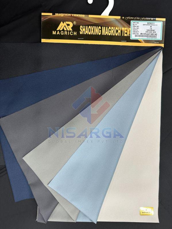 231 G/m Plain Polyester Samiramis Dyed Fabric