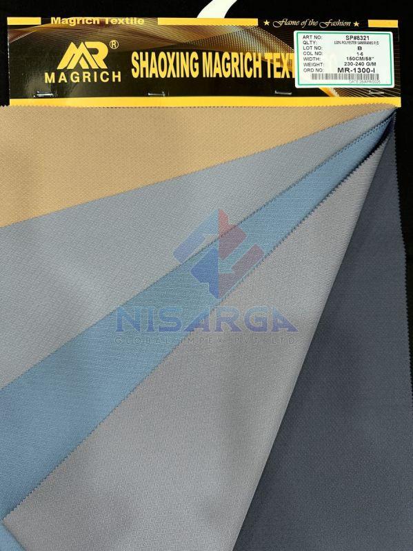 237 G/m Plain Polyester Samiramis Dyed Fabric