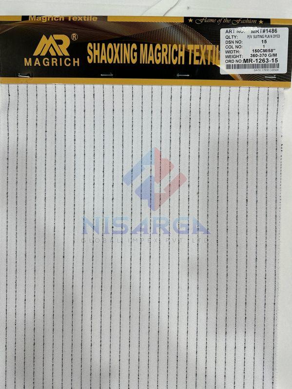 365 G/m Plain Polyester Viscose Suiting Dyed Fabric