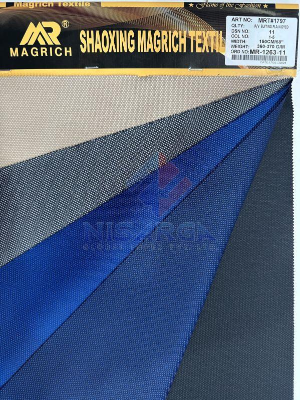 366 G/m Plain Polyester Viscose Suiting Dyed Fabric