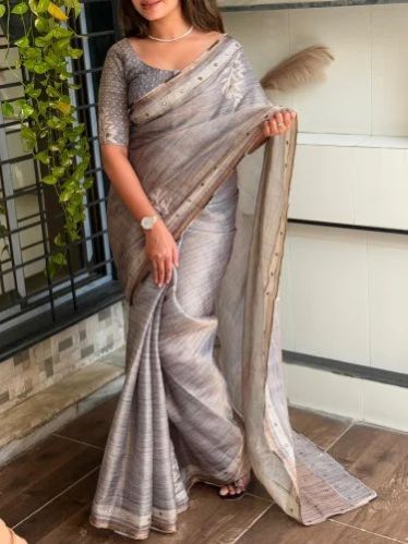 Ladies Pure Soft Tissue Silk Saree, Saree Length : 6.5 Meter