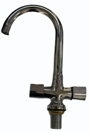 Brass CP Sink Mixer Tap with Dual Handle and Center Mounting