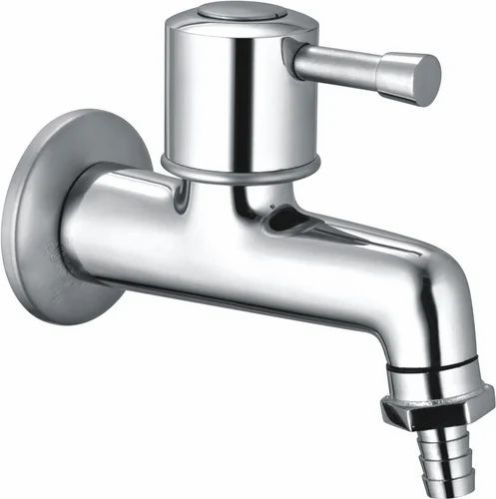 Chrome Brass Bib Cock with Short Nozzle for Compact Spaces