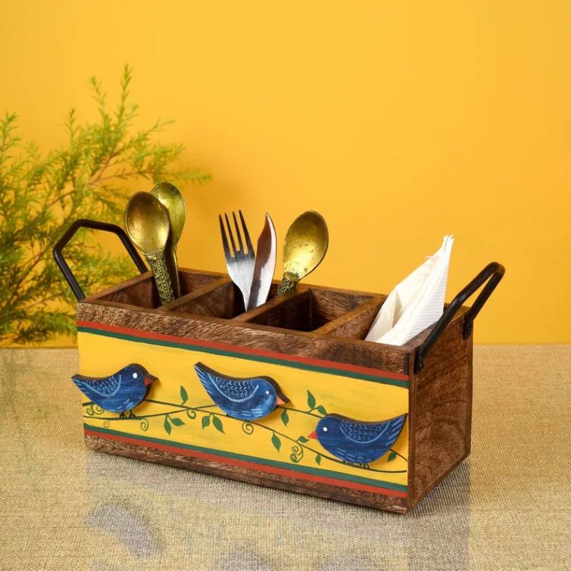 Dudki Love Birds Cutlery Holder