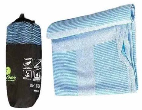 Grass Fabric Sky Blue Bamboo Towel