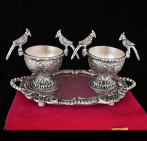 Silver Plated Bird Handle Serving Set