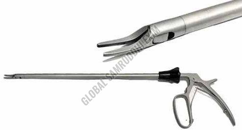 Stainless Steel Hemolock Clip Applicator, Color : Silver