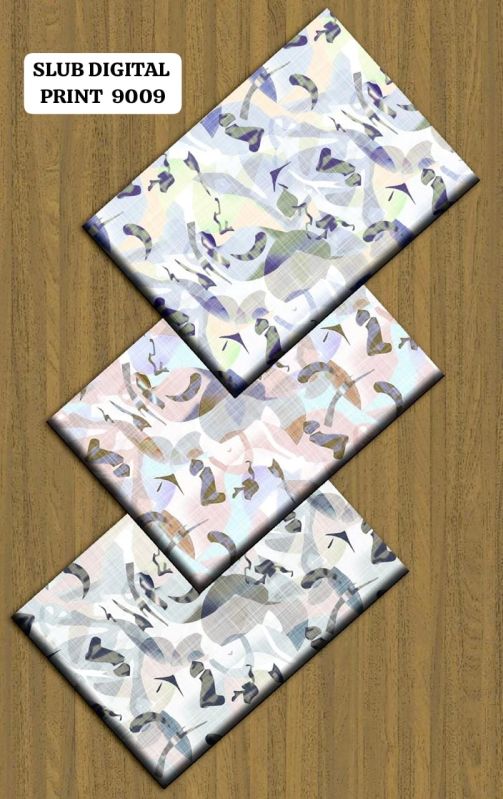 9009 Digital Slub Print Shirting Fabrics