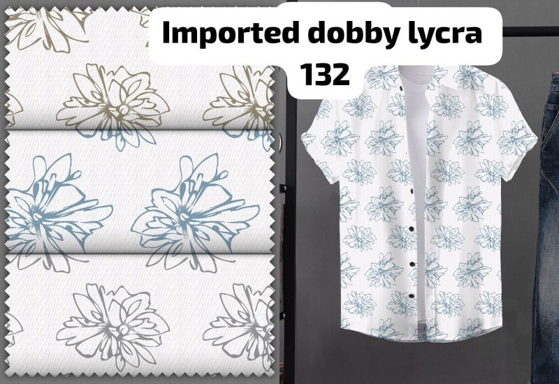 Mens Dobby Lycra Shirting Fabric 1