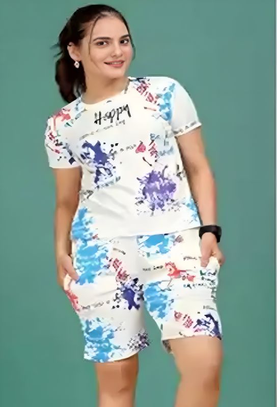 Women's Happy Nightsuit with Shorts