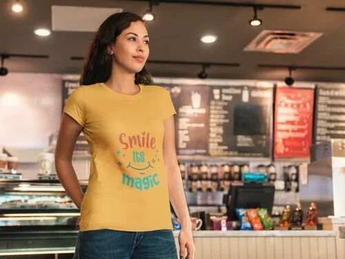 Cotton Smile Its Magic Girls Printed T Shirt