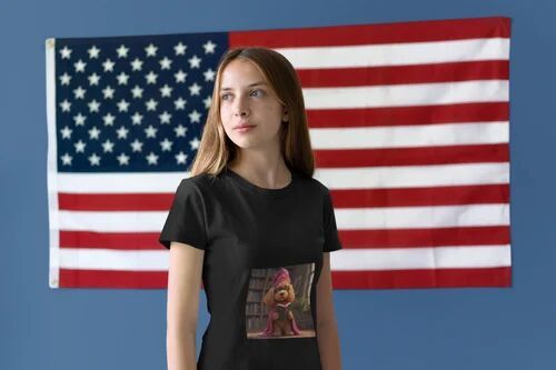 Cotton Whimsical Wizard Pup Girls Printed T Shirt