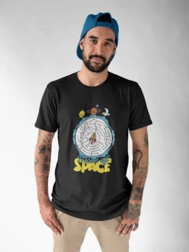 Maze OF Space Round Neck T Shirt