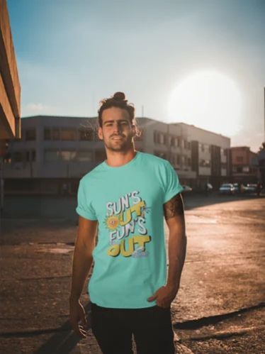 Suns Out Funs Out Summer Vibes Round Neck T Shirt