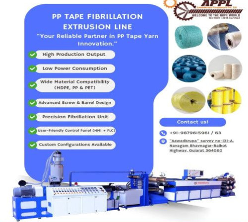 PP Tape Fibrillation Extrusion Line for Making Industrial Sewing Thread