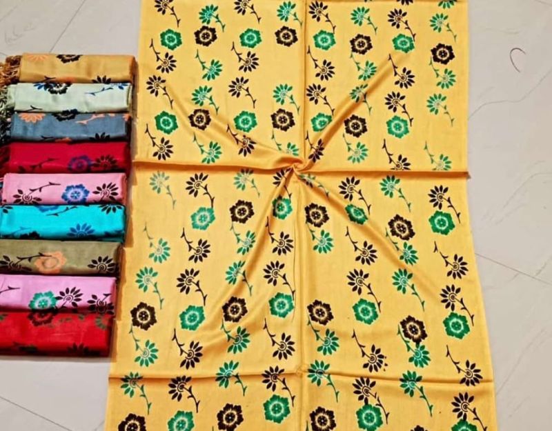 Ladies Multicolor Printed Satin Dupatta