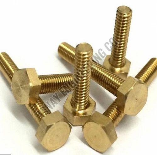 Brass Hex Bolts, Color : Golden M8 (8 Mm) for Industrial