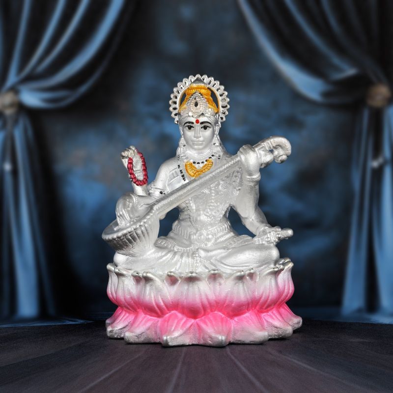 92.5 Silver Saraswati Idols For Corporate & Giftings