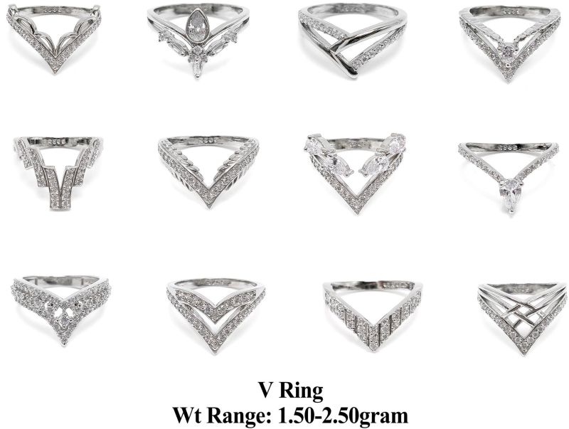 92.5 Silver V Ring