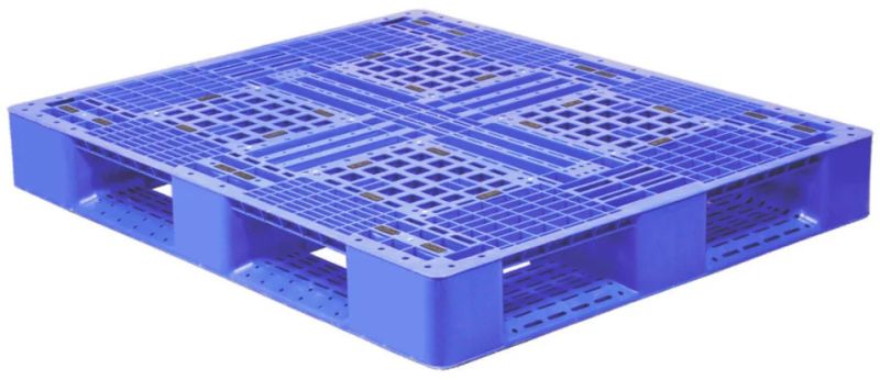 75mm HDPE Double Deck Medium Duty Plastic Pallet L1200 X W1000 X H120 Mm SIP-M24-1210DM