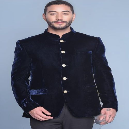 Velvet Bandhgala Jacket