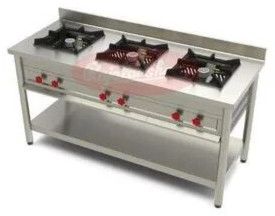 Stainless Steel Three Burner Range