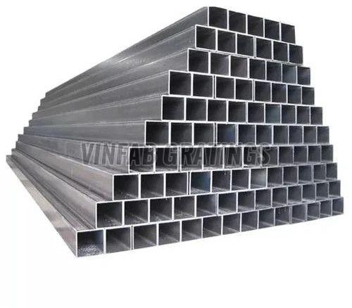 Polished Square Galvanized Steel Pipe, Color : Grey