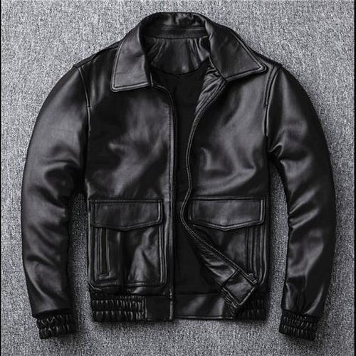 Mens Black Sheepskin Leather Jacket