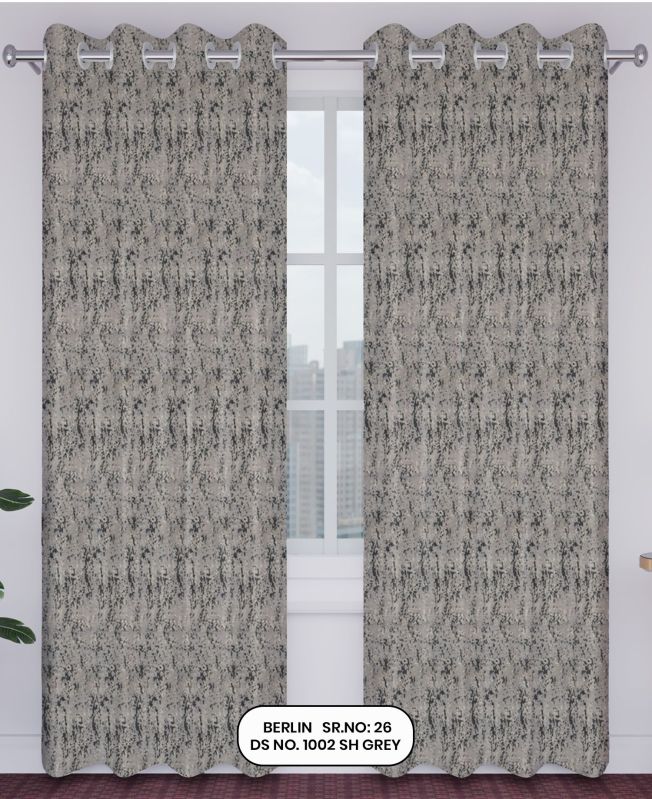 Berlin Grey Jacquard Curtain