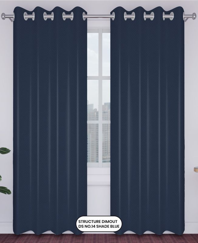 Structure Dimout Curtain &AMP;ndash; Design 14, Shade Blue| 100% Polyester | Ideal for Curtains &AMP;AMP; Pillows