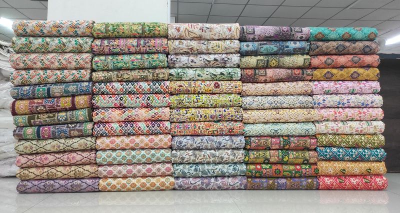 Rayon Foil Print Fabric