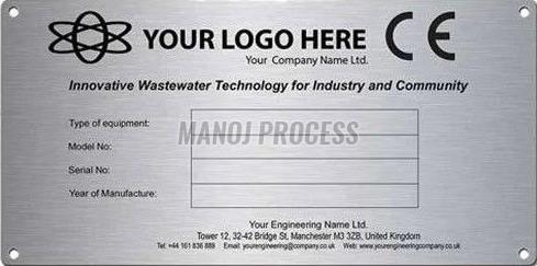 Rectangular Anodized Aluminum Name Plate