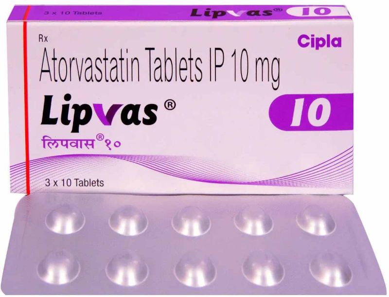 Lipvas 10mg Atorvastatin Tablet