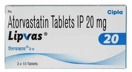 Lipvas 20mg Atorvastatin Tablet