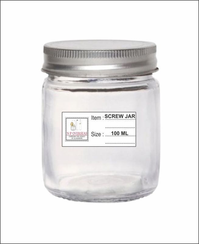 100 Ml Glass Screw Jar