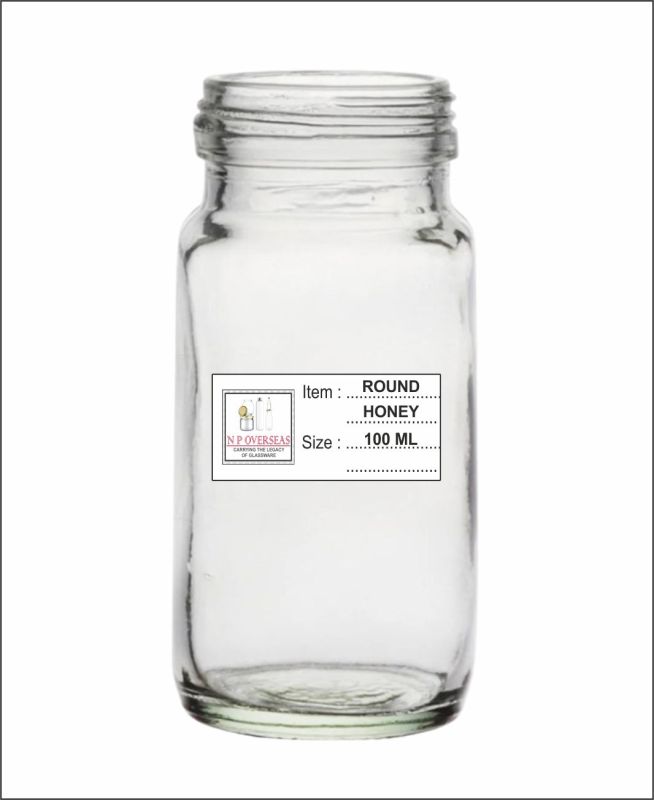 100 Ml Round Honey Glass Jar