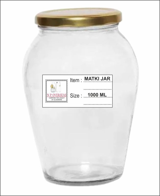 1000 Ml Glass Matki Jar