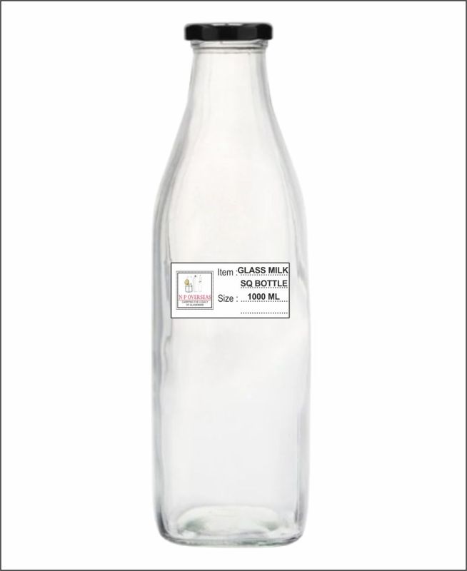 1000 Ml Sq Glass Milk Bottle