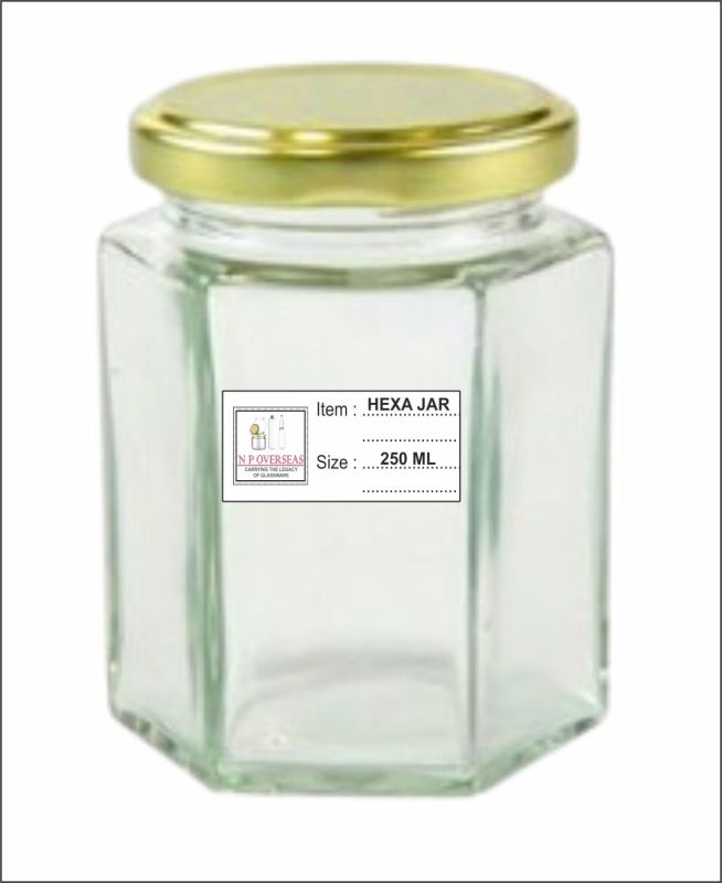 250 ml hexa glass jar