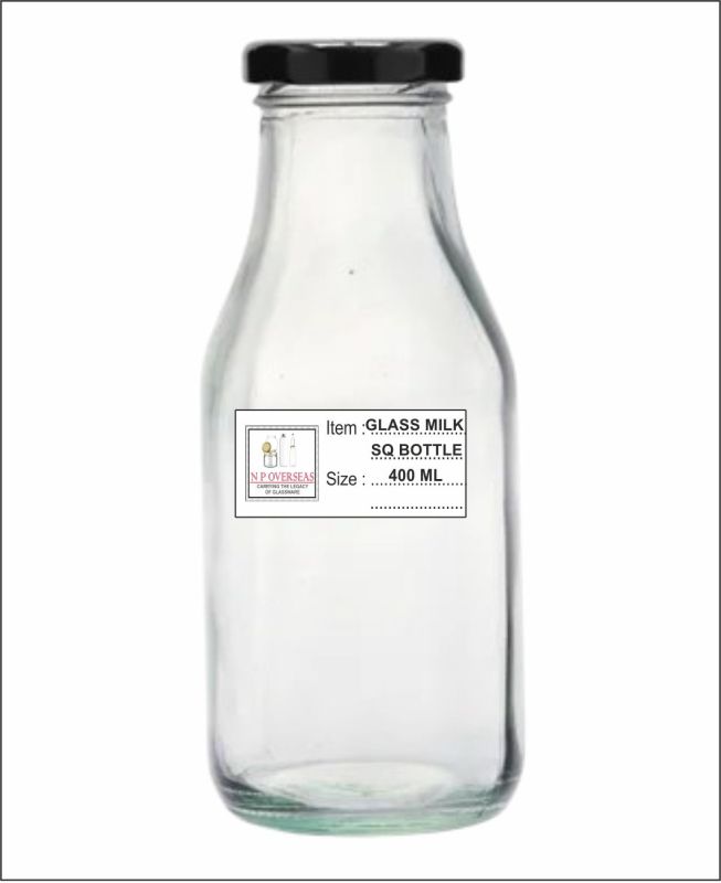 400 Ml Sq Glass Milk Bottle