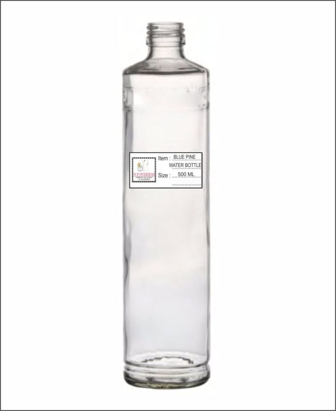 500 Ml Blue Pine Glass Water Bottle