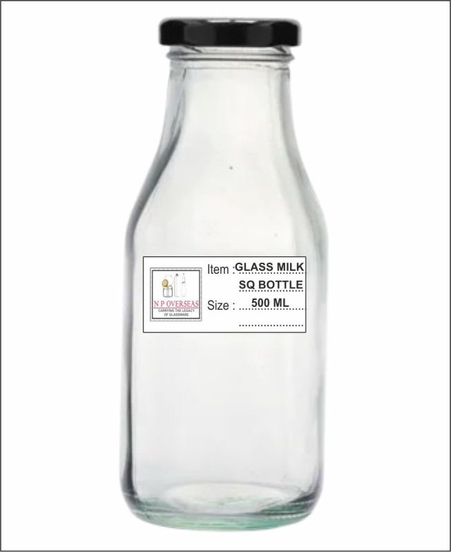 500 Ml Sq Glass Milk Bottle