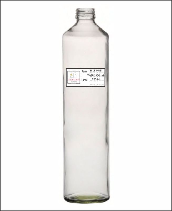 750 Ml Blue Pine Glass Water Bottle